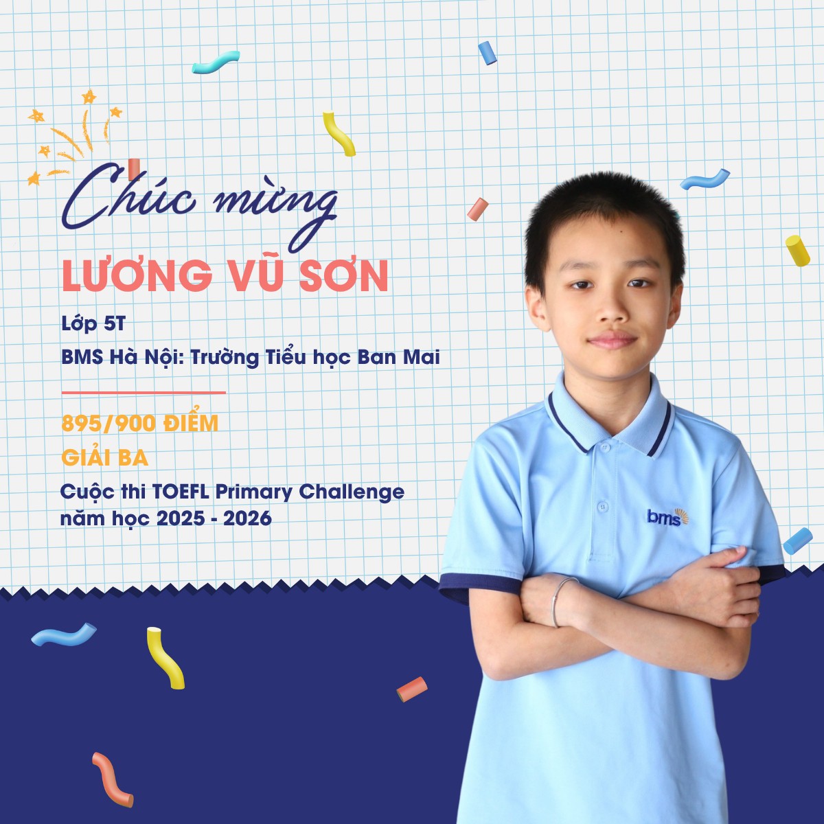 Chúc mừng BMSers tỏa sáng tại Cuộc thi TOEFL Primary Challenge - Vòng Xếp hạng cấp Thành phố