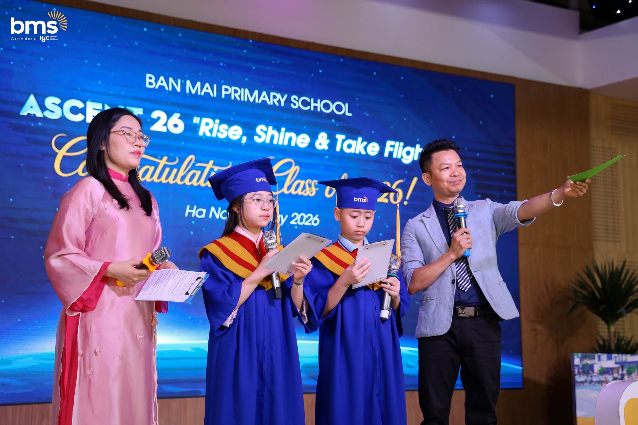 Ascent 26 - “Rise, Shine & Take flight”: Dấu mốc trưởng thành đáng nhớ của học sinh khối 5 Trường Tiểu học Ban Mai