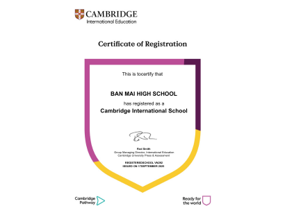 Cambridge International School (Code VN287)